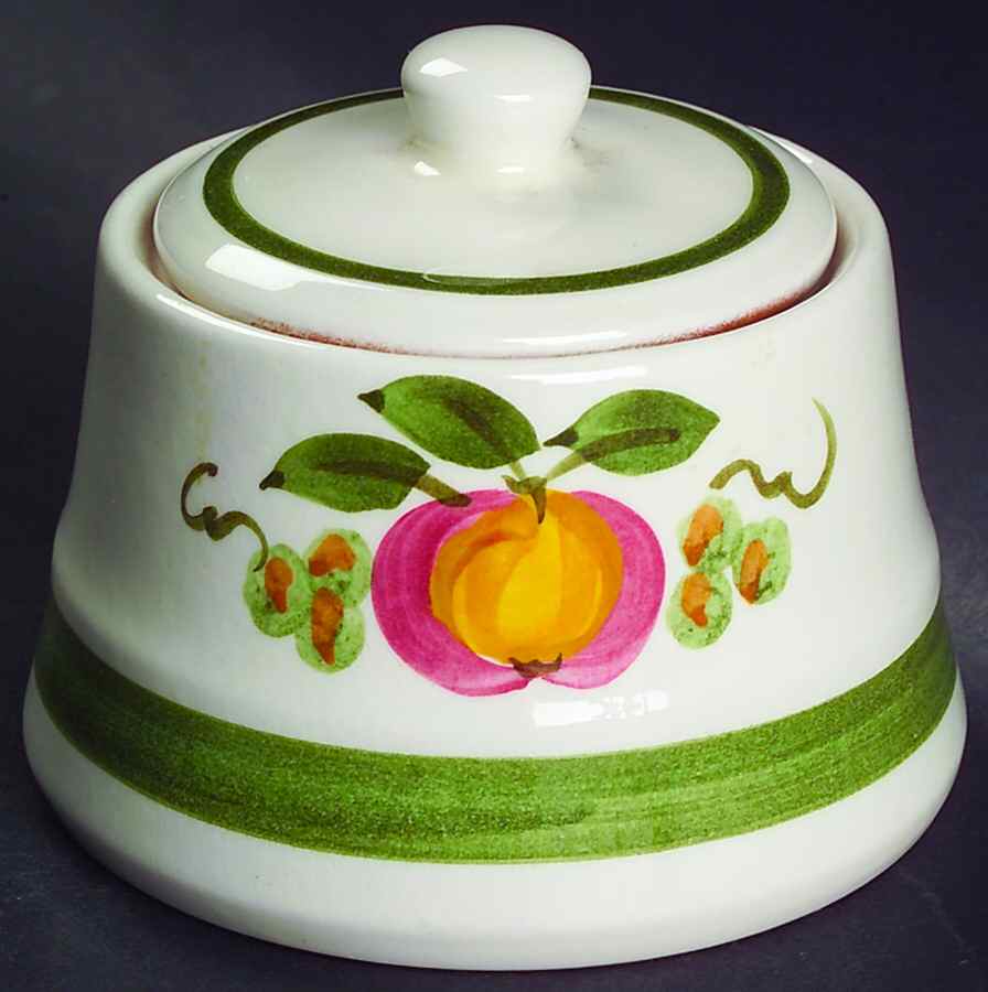 Apple Delight Sugar Bowl & Lid by Stangl-1