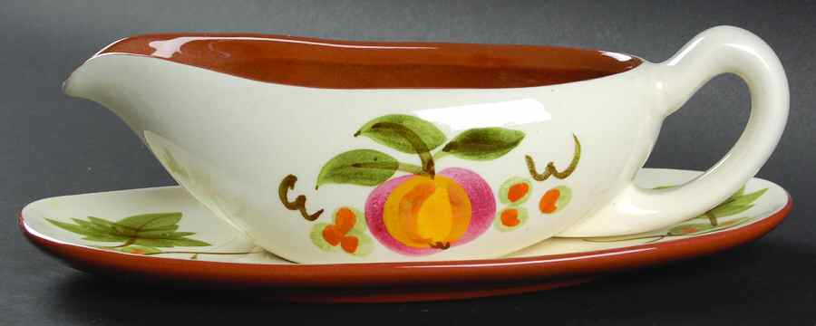 Apple Delight Gravy Boat & Underplate by Stangl-1