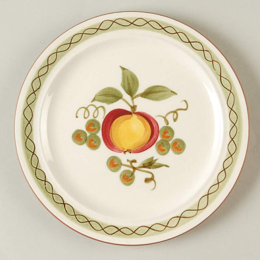 Apple Delight Dessert/Pie Plate by Stangl-1