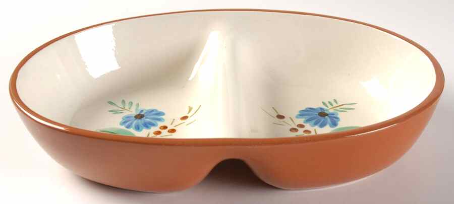 Bachelor's Button 10" Oval Divided Vegetable Bowl by Stangl-1