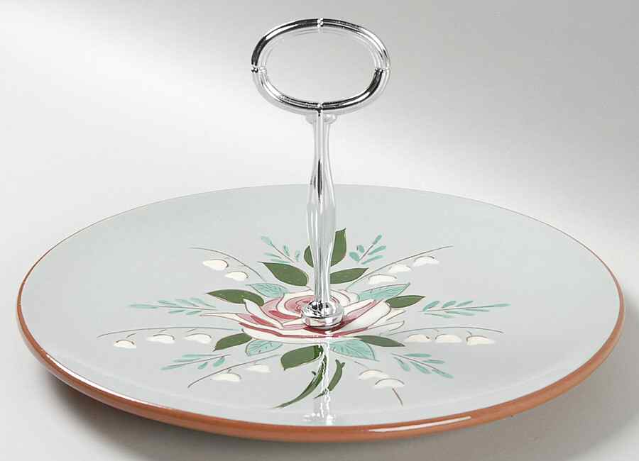 Bella Rosa Round Serving Plate with Handle (DP) by Stangl-1