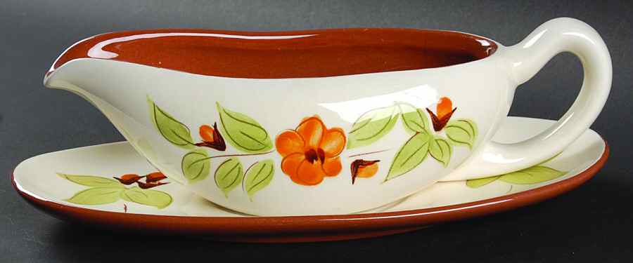 Bittersweet Gravy Boat & Underplate by Stangl-1