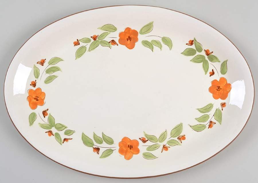 Bittersweet 14" Oval Serving Platter by Stangl-1