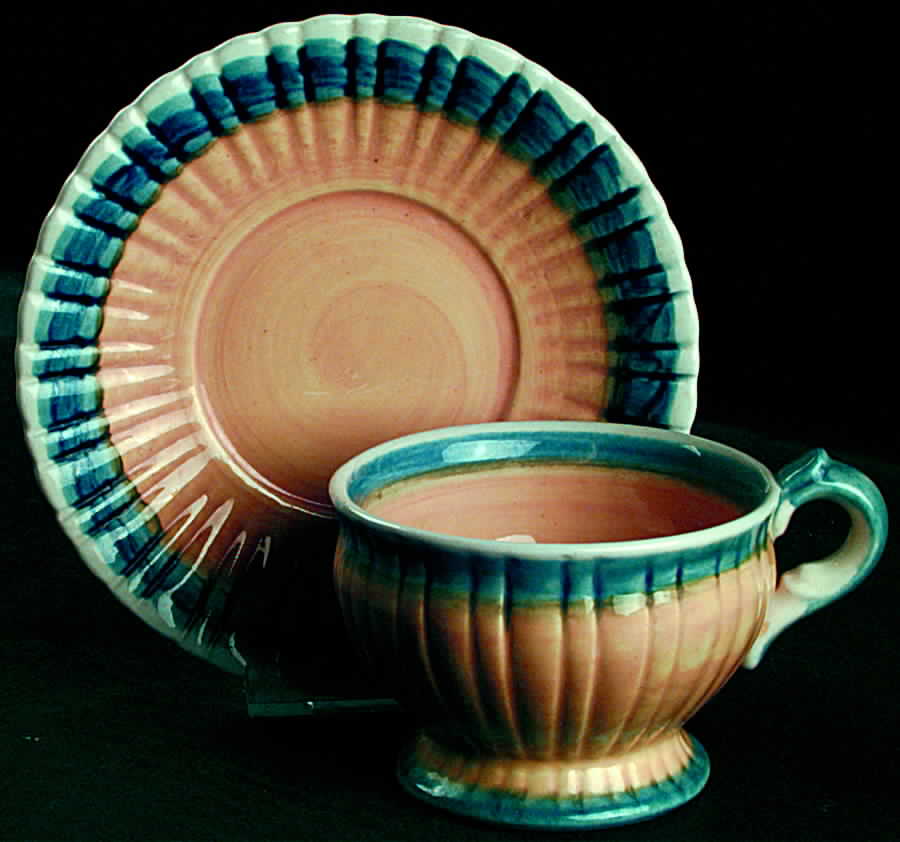 Blue Bell Footed Cup & Saucer Set by Stangl-1
