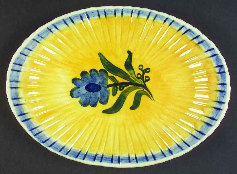Blue Bell 11" Oval Serving Platter by Stangl-1