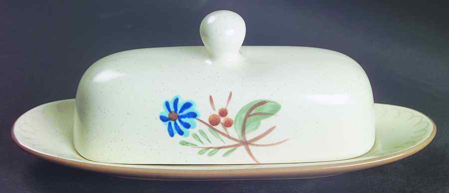 Blue Daisy 1/4 Lb Covered Butter by Stangl-1