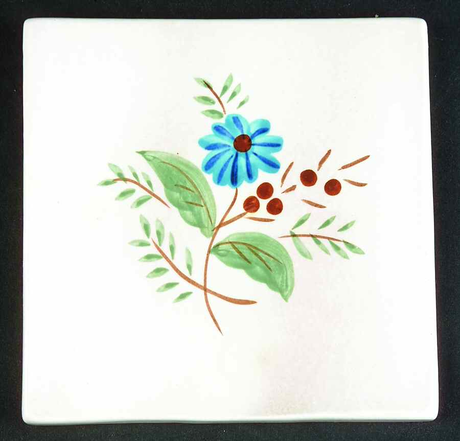 Blue Daisy Tea Tile by Stangl-1