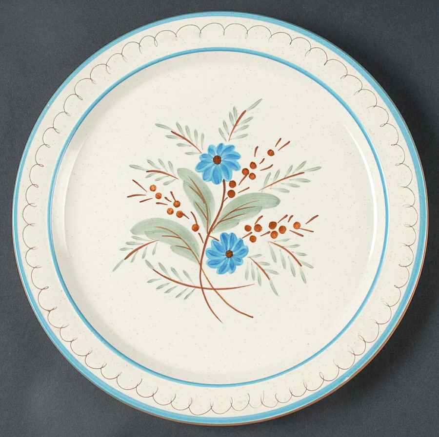 Blue Daisy 12" Chop Plate (Round Platter) by Stangl-1