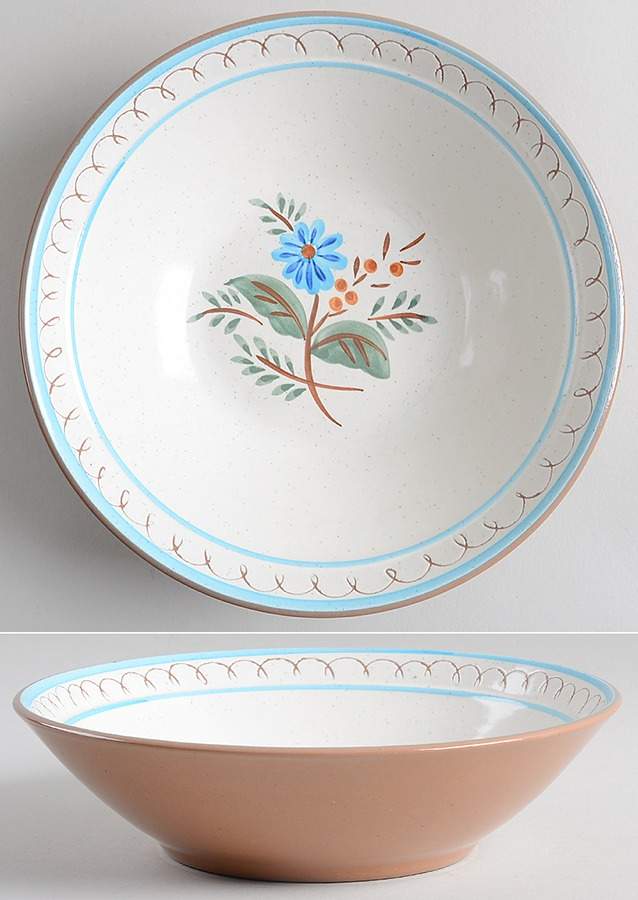 Blue Daisy 8" Round Vegetable Bowl by Stangl-1