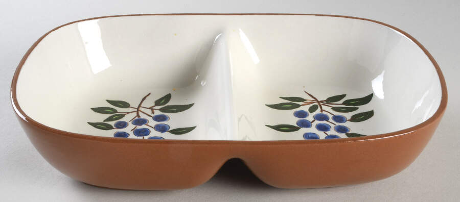 Blueberry Rectangular Divided Vegetable Bowl by Stangl-1