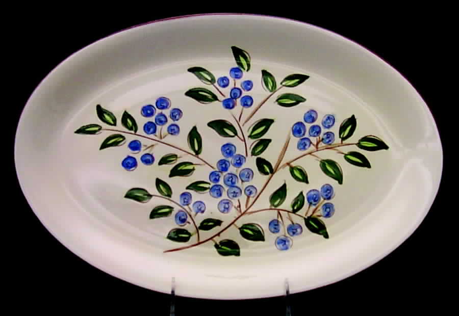 Blueberry 14" Oval Serving Platter by Stangl-1