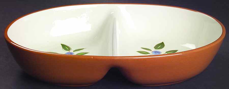 Blueberry 10" Oval Divided Vegetable Bowl by Stangl-1