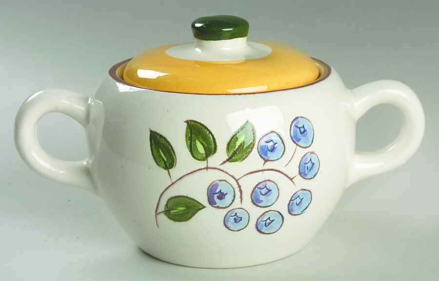 Blueberry Sugar Bowl & Lid by Stangl-1