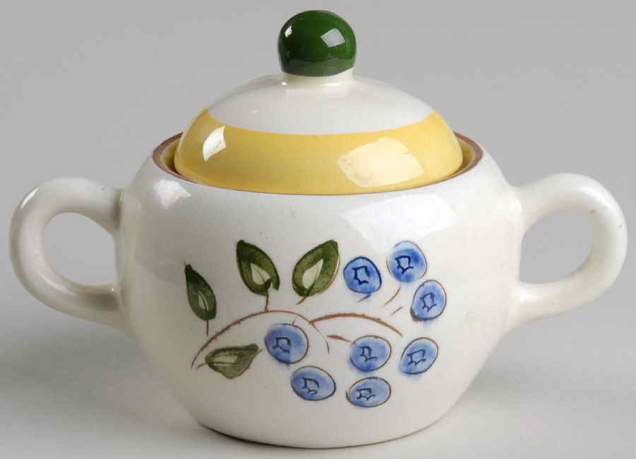 Blueberry Sugar Bowl & Lid by Stangl-1