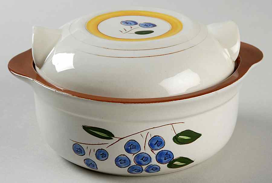 Blueberry Individual Casserole & Lid by Stangl-1