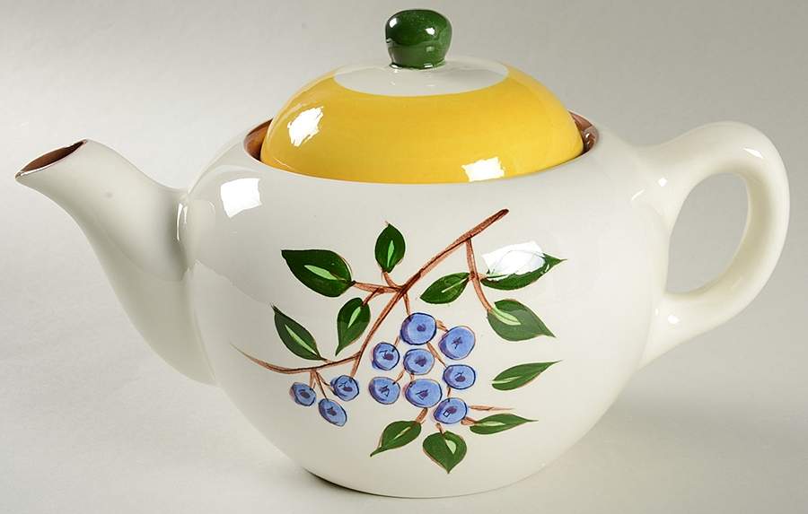 Blueberry Teapot & Lid by Stangl-1