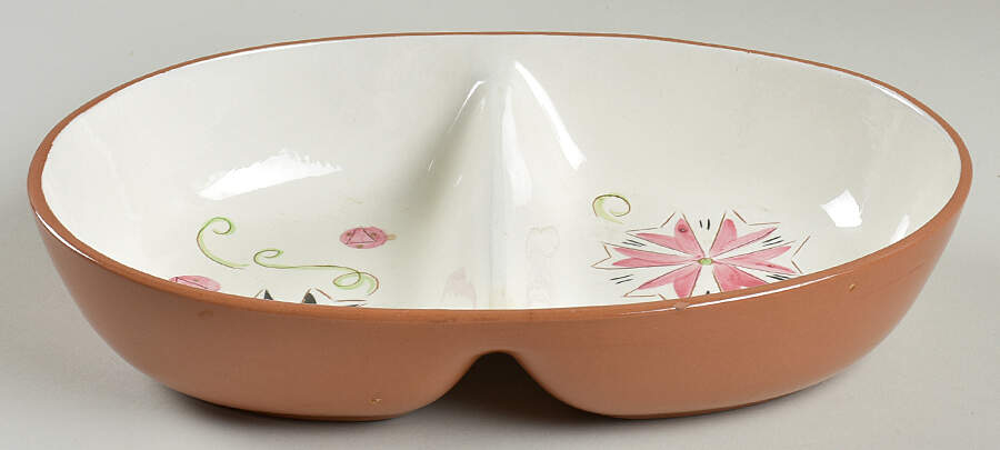 Carnival 10" Oval Divided Vegetable Bowl by Stangl-1