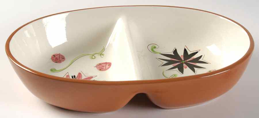 Carnival 10" Oval Divided Vegetable Bowl by Stangl-1