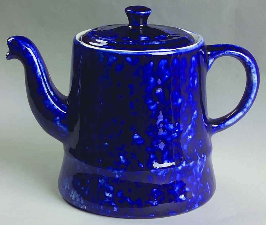 Caughley Blue Teapot & Lid by Stangl-1