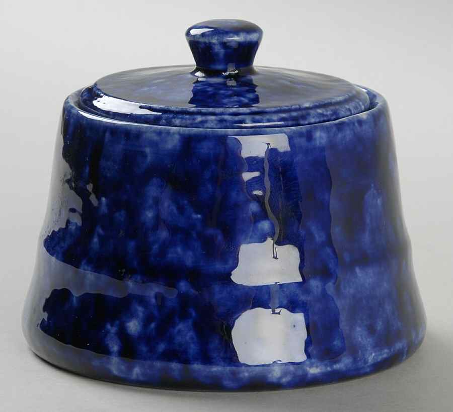 Caughley Blue Sugar Bowl & Lid by Stangl-1