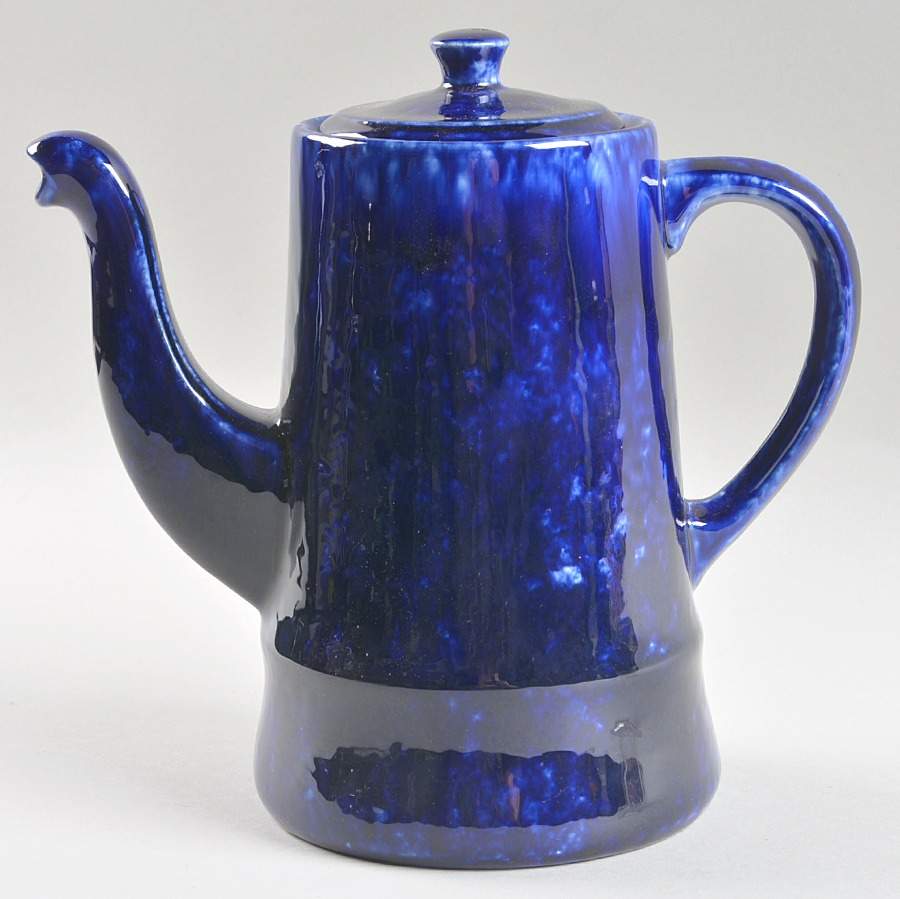 Caughley Blue Coffee Pot & Lid by Stangl-1