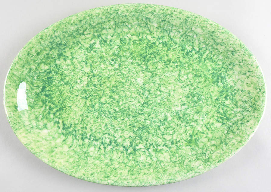 Caughley Green 14" Oval Serving Platter by Stangl-1