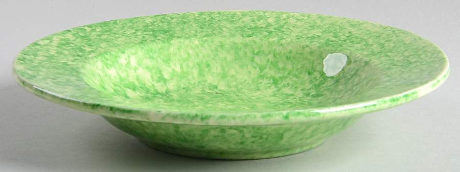 Caughley Green Rim Soup Bowl by Stangl-1