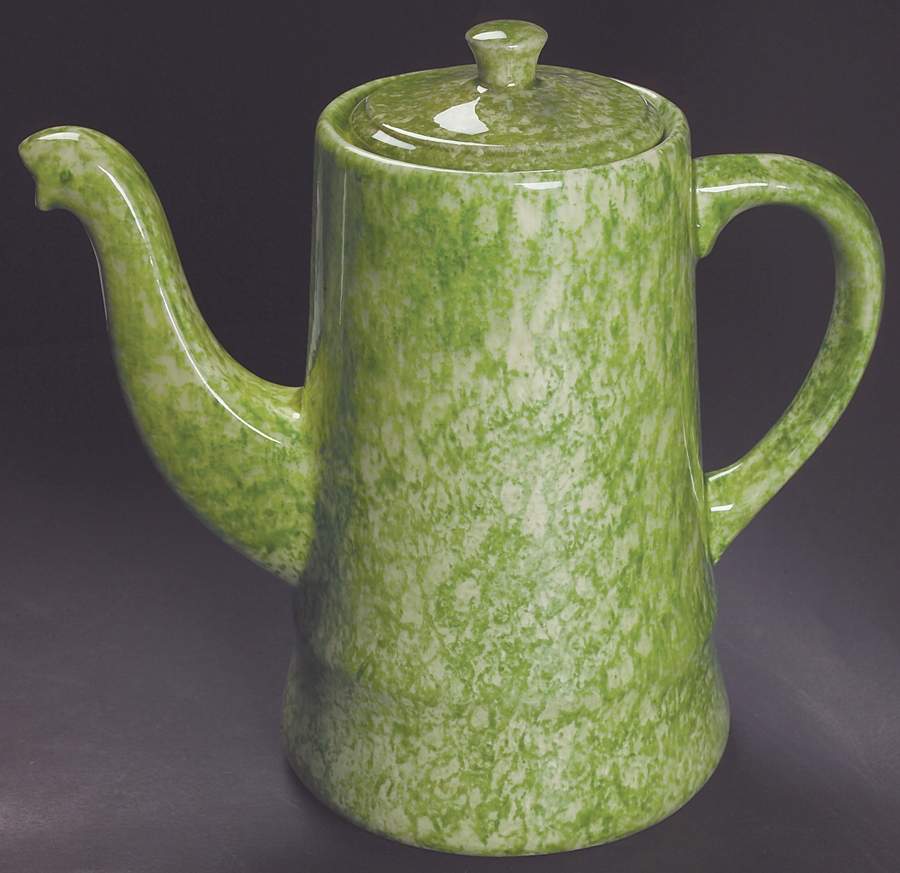 Caughley Green Coffee Pot & Lid by Stangl-1