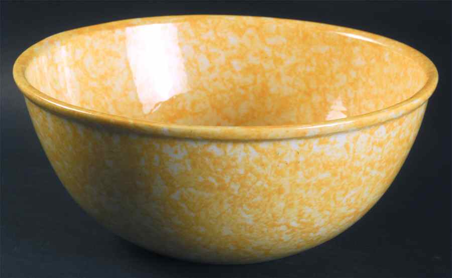 Caughley Yellow 9" Salad Serving Bowl by Stangl-1