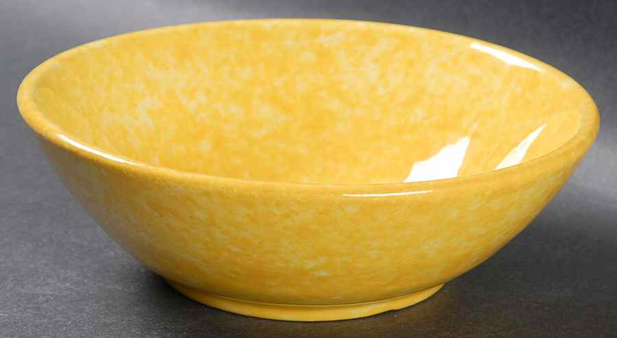 Caughley Yellow Coupe Cereal Bowl by Stangl-1