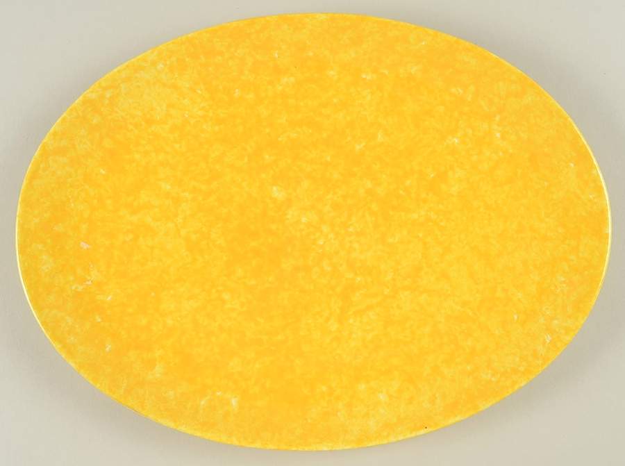 Caughley Yellow 11" Oval Serving Platter by Stangl-1