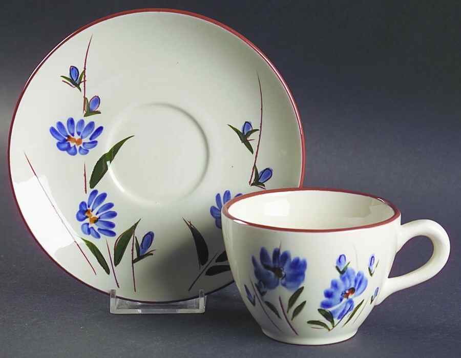 Chicory Flat Cup & Saucer Set by Stangl-1