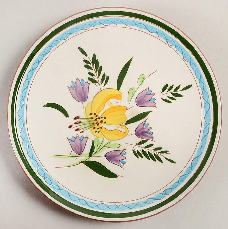 Country Garden (Brown Body and Carved) Salad Plate by Stangl-1