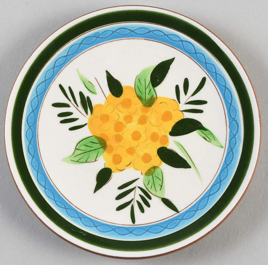 Country Garden (Brown Body and Carved) Bread & Butter Plate by Stangl-1