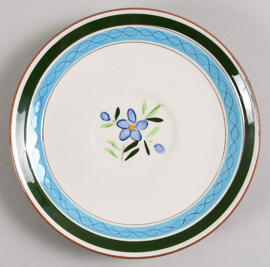 Country Garden (Brown Body and Carved) Saucer for Flat Cup by Stangl-1