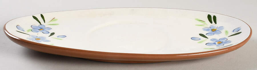 Country Garden (Brown Body and Carved) Underplate for Gravy Boat by Stangl-1
