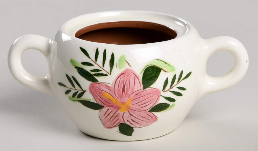 Country Garden (Brown Body and Carved) Sugar Bowl No Lid by Stangl-1