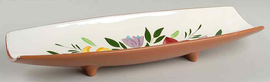 Country Garden (Brown Body and Carved) Bread Tray by Stangl-1