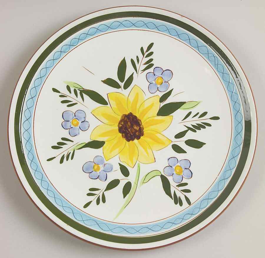 Country Garden (Brown Body and Carved) Luncheon Plate by Stangl-1