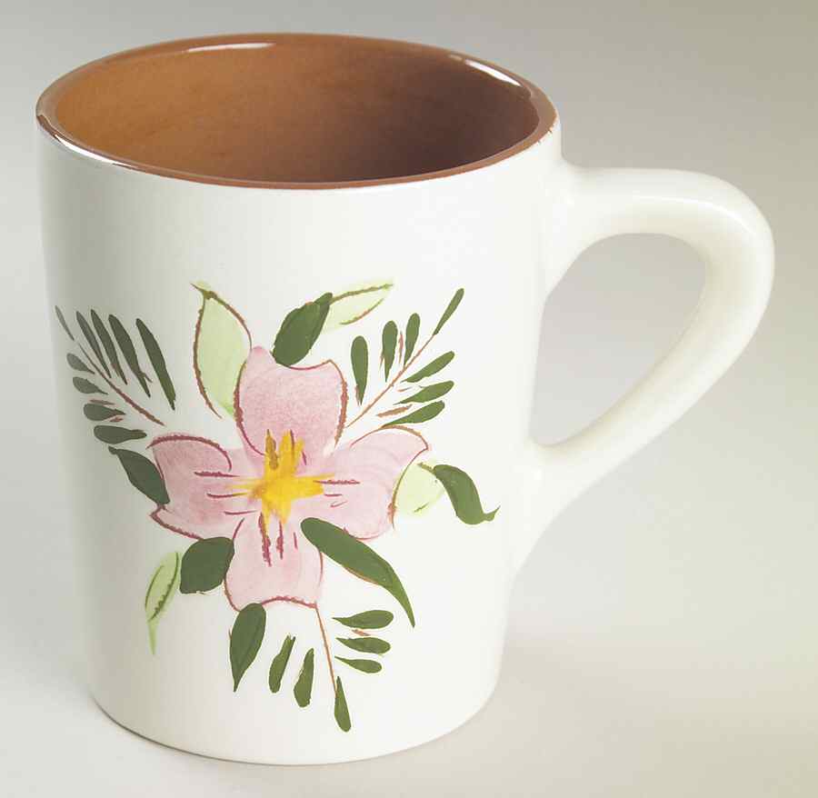 Country Garden (Brown Body and Carved) Mug by Stangl-1