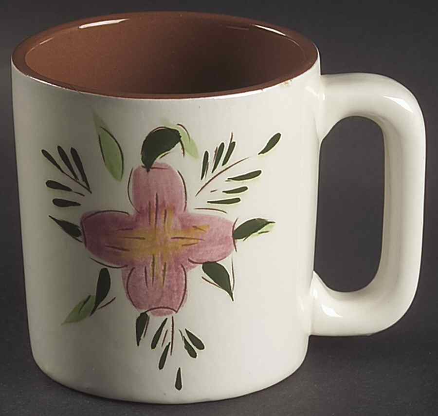 Country Garden (Brown Body and Carved) Mug by Stangl-1
