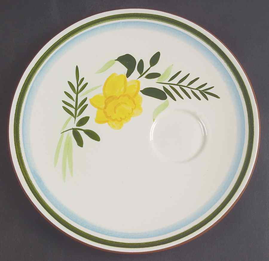 Country Garden (Brown Body and Carved) Snack Plate by Stangl-1