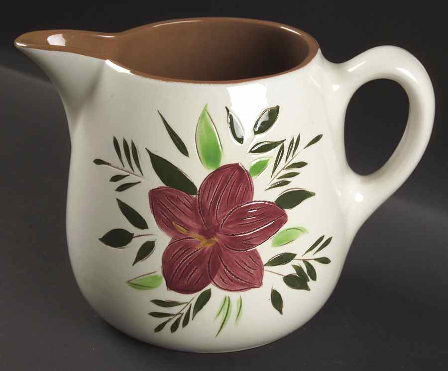 Country Garden (Brown Body and Carved) 32 Oz Pitcher by Stangl-1