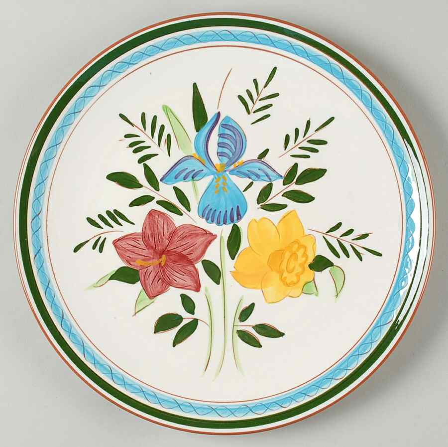 Country Garden (Brown Body and Carved) 11" Chop Plate (Round Platter) by Stangl-1