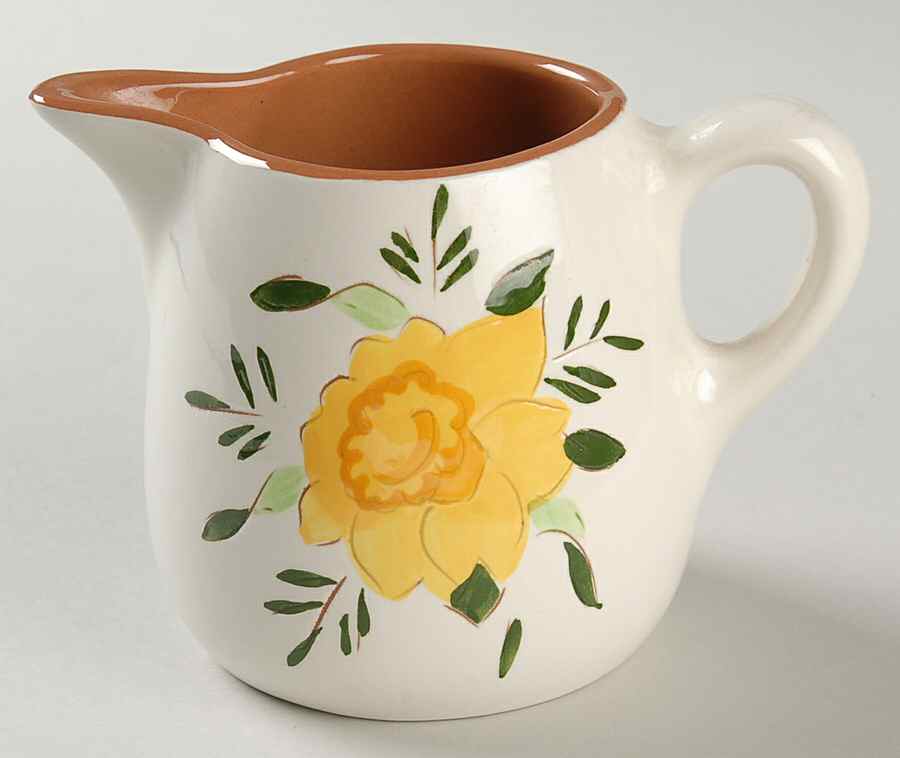Country Garden (Brown Body and Carved) Creamer by Stangl-1