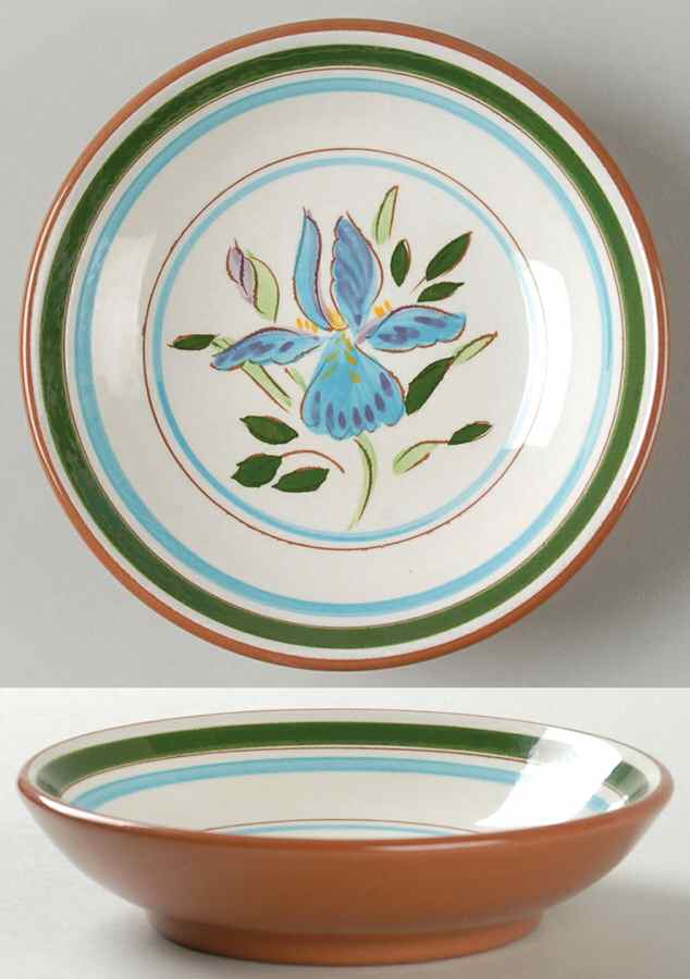 Country Garden (Brown Body and Carved) Fruit/Dessert (Sauce) Bowl by Stangl-1