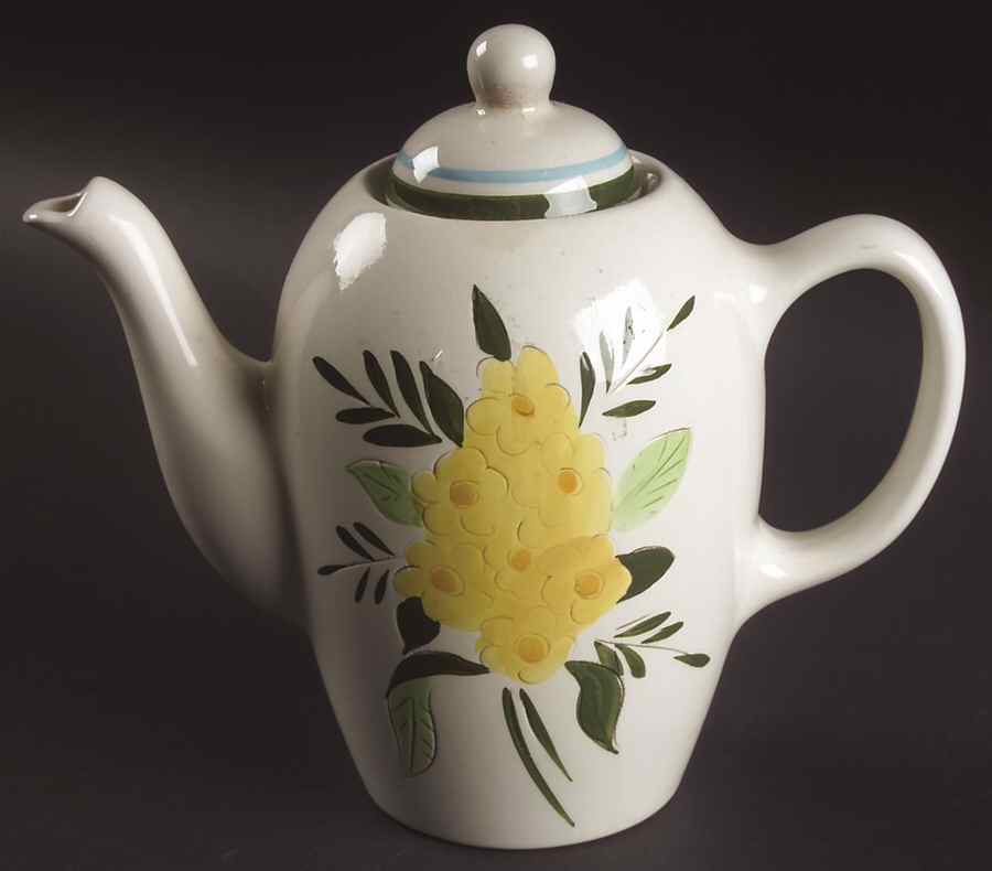 Country Garden (White Body) Mini Coffee Pot & Lid by Stangl-1
