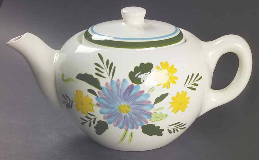 Country Garden (White Body) Teapot & Lid by Stangl-1