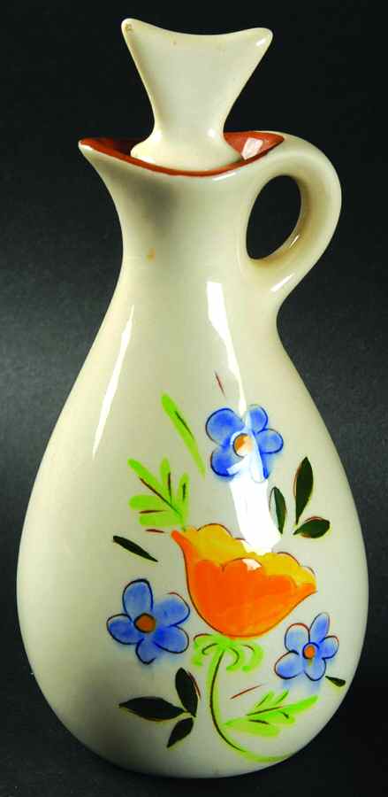 Country Garden (White Body) Vinegar with "V" Stopper by Stangl-1
