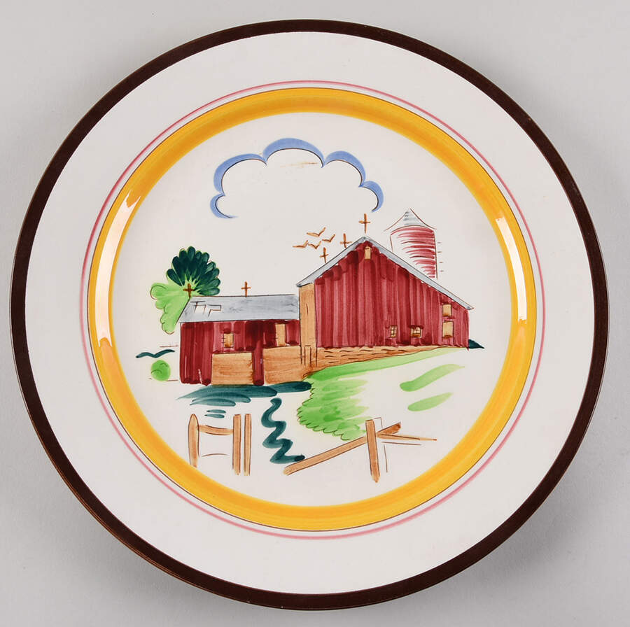 Country Life Large Chop Plate (Round Platter) by Stangl-1